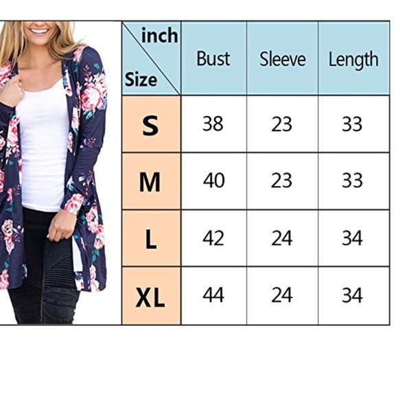 Boho Long Sleeve Floral Print Kimono Cardigans - Picture 4 of 4